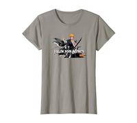 Bleach Follow Your Instincts Anime T-Shirt, Women, Slate Grey, Large