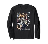 Bleach Group Collage Action Pose with Logo Anime Long Sleeve T-Shirt