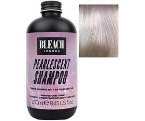 Bleach London Pearlescent Shampoo - Vegan & PETA-Approved, Iridescent Purple Toning Shampoo, for Blonde Hair, Colour Depositing, Fights Brassiness, achieve a bright Blonde - Paraben Free - (250 ml)