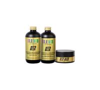 BLEACH LONDON - Protein Booster Set - Beer Shampoo 250 ml, Beer Conditioner 250 ml and Beer Mask 200 ml for nourishing dry hair - 3 pack