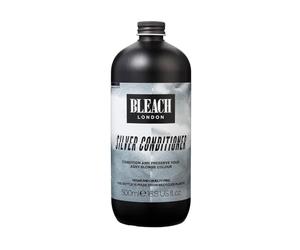Bleach London Silver Hair Toning Conditioner, Ashy Purple Colour Correcting Formula for Light Bleached Blonde Hair, Nourishes and Neutralises Brassy Yellow Tones, Paraben and Silicone Free 500ml