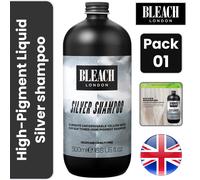 Bleach London Silver Shampoo 500ml Ash Toning Purple Shampoo Vegan Formula