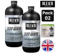 Bleach London Silver Shampoo Vegan Purple Toning for Blonde Hair 500ml | Purple Toning Formula for Brighter Blonde Hair. Neutralises Brassy Yellow Tones. Paraben and Silicone Free. PETA Approved.