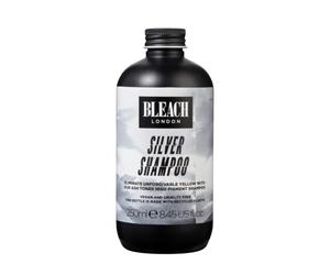 Bleach London Silver Shampoo Purple Toning for Brighter Blonde Hair 250ml | Colour Correcting Formula that Cleanses and Neutralises Brassy Yellow Tones. Paraben and Silicone Free. Vegan Formula.