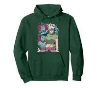 Bleach Neliel 3 with Splatter and Logo Anime Pullover Hoodie, Adult Unisex, Dark Green, Small