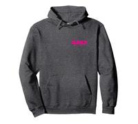 Bleach: Thousand Year Blood War Pink Text Front & Back Anime Pullover Hoodie, Adult Unisex, Dark Heather Grey, Medium