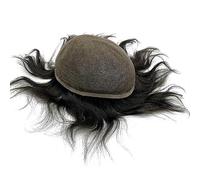 Bleached Knots Men's Toupee Swiss Lace Remy Hair Replacement System Indian Hair Toupee For Men Toupee Men Full Swiss Lace