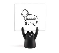 Bleating Lovely Sheep Goat Memo Holder Cartoon Black Cat Stand Decoration