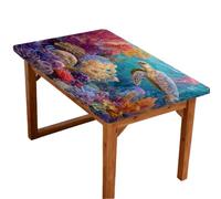 Bleblef Sea Turtle Fitted Tablecloth Elastic Rectangular,2178