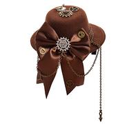 BLEBLESSUME Victorian Steampunk Mini Top Hat Hair Clip for women