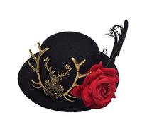 BLEBLESSUME Victorian Steampunk Women Mini Top Hat Hair Clip (G)