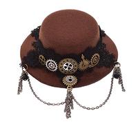 BLEBLESSUME Victorian Steampunk women Mini Top Hat Hair Clip (J)