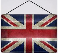 Blechschild With cord 30 x 20 cm England flag - Blechemma