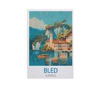 Bled Slovenia，Jigsaw Puzzles for Adults 1000 Piece, Classic Puzzle Teens Boys Girls Puzzles Sturdy Tight Fitting Pieces,Letters On Back for Ideal Challenging and Gift（38x52cm）-GB93