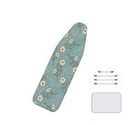 BLEDD Ironing board cover for renewing old ironing boards, blue printed ironing board cover, large size (60x160cm)