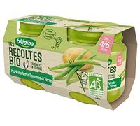 Blédina crops organic pots green beans potatoes 2x130g