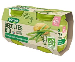Blédina crops organic pots green beans potatoes 2x130g