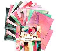 BLEDS Scrapbook Paper, 24 Sheets Craft Scrapbooking Paper Pad 12x12 Inch Multicolored Square Watercolor Cardstock Paper Supplies for Card Making Decorative Background Art Album