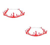 Bleeding Accesorios Para Halloween Vampire Cosplay Accessories Dripping Blood Drip Costumes for Girl Necklace Plastic Red