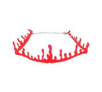 Bleeding Accesorios Para Halloween Vampire Cosplay Accessories Dripping Blood Drip Costumes for Girl Necklace Plastic Red