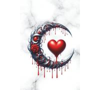 Bleeding Heart Marble Goth Journal - Elegant Black & Grey Notebook for Notes, Ideas, and Creativity: Lined Pages, 151 Pages, Perfect for Writers, Students, and Dark Aesthetic Lovers