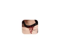 Bleeding Pearl Necklace for Women - Dripping Blood Vampire Choker Necklace - Spooky Pearl Necklace for Halloween Party Jewelry, One Size, Alloy Steel, No Gemstone