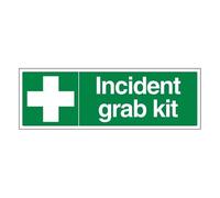 Bleedsave Incident Grab Kit - Landscape 450 x 150 mm - 1mm Rigid Plastic Safety Sign