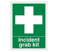 Bleedsave Incident Grab Kit - Portrait 150 x 200mm - 2mm Rigid Plastic Safety Sign