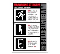 BLEEDSAVE Marauding Attacker - Action Card 148 x 210 mm (A5) - 1mm Rigid Plastic Safety Sign