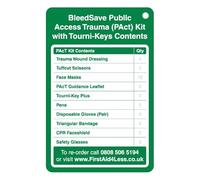 BLEEDSAVE Public Access Trauma Kit Inspection Tag Pack (Tourni-Key) - Tags + Tamper Ties | Pre-Printed Pact Kit Checklist | 130×85 mm (10 Pack)