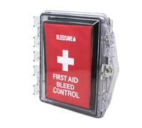 Bleedsave Small Cabinet with Soft Case Enhanced Bleed Control First Aid Kit Including Tourniquet - Workplace Emergency Use