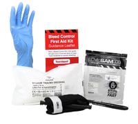 BLEEDSAVE Trauma Waist Bag with Basic Bleed Control Kit - Wearable Catastrophic-Bleeding Hip Pack, Emergency Tourniquet, Chito-Sam 100 Gauze & 10 × 18 cm Trauma Dressing | 57 × 19 × 8 cm