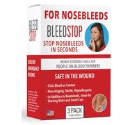 BleedStop™ First Aid Powder Strip for Blood Clotting, Trauma Kit, Blood Thinner Patients, Camping Safety, and Survival Equipment for Moderate to Severe Bleeding Wounds or Nosebleeds - 18g (Pack of 4)