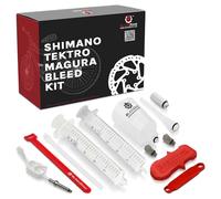 BleedZone Brake Bleeder Kit Compatible with Shimano, Tektro And Magura | Hydraulic Bike Maintenance Set for MTB Road Systems Featuring Reusable Syringe, Hose Plus Controlled Bleeding Accessories