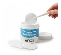 Bleep DreamPreps Witch Hazel Pads - Gentle Witch Hazel Wipes and Skin Prep for BleepSleep's Halos & Eclipse, Soothes Sensitive Skin, Single Pack - 100 Count Facial Wipes - Travel Size - Made in USA