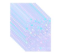 Bleidruck 20 Sheets 8.25x11.7 Inches Stars Holographic Premium Cold Laminate Film Glitter Holographic Overlay Laminating Self Adhesive Film