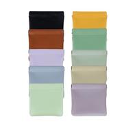 Bleiou 10 Pcs Pocket Cosmetic Bag Makeup Organizer Pouch Coin Purse Lipstick Cosmetic Accessories Bag Snap Closure Pouch Mixed Color