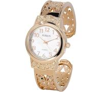 Blekon Collections Japanese Quartz Women's 28mm Case Elegantly Designed Cuff Bangle Watch, Rose-Gold, Small, Elegant