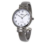 Blekon Original Mother of Pearl Cuff Bracelet Watch for Women with 31mm case Japanese Quartz Movement Metal hinged Bangle Style Cuff Wrist Watch for Ladies…, Gunmetal, S, Quartz Movement