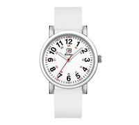 Blekon Original Nurse Watch for Medical Professionals and Students - Various Scrub Colors, Easy Read Dial, Military Time with Second Hand, Silicone Band, 3 ATM Water Resistant, White, M, Nurse Watch