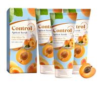 Blemish Control Apricot Scrub, Moisturising Skin Cleansing Exfoliating Apricot Body and Face Scrub, Radiant Skin and Effective, Exfoliating Formula with 100% Natural Exfoliants for Clearer (3Pc)