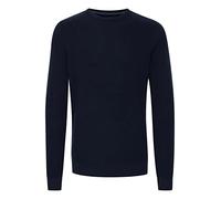 Blend 20712654 Men's Knitted Pullover Fine Knit Pullover with Crew Neck Structure, 194024_Dress Blues, S