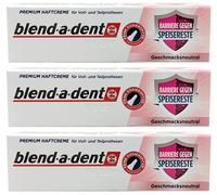 blend-a-dent PLUS Denture Adhesive Cream 3 x 40g Barrier Against Food Debris
