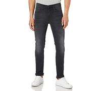 Blend BHJet Men's Jeans Trousers with Pockets Belt Loops Stretch Cotton Slim Fit, Denim Washed Black (201001), 34 W/30 L