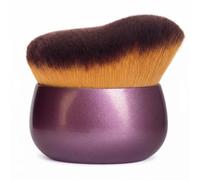Blend & Blur Extra Large Arc Body Makeup & Self Tanning Kabuki Brush - Ultra Dense Vegan Bristles for Streak-Free Foundation, Bronzer, Mousse, Liquid, Powder | Face, Chest, Back Applicator (Purple)