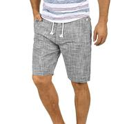 BLEND Bones Men's Linen Shorts Bermuda Made of 100% Cotton Regular- Fit, Size:M, Colour:Black (70155)