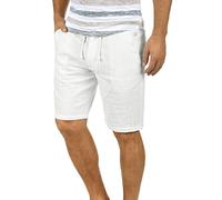 BLEND Bones Men's Linen Shorts Bermuda Made of 100% Cotton Regular- Fit, Size:XL, Colour:White (70002)