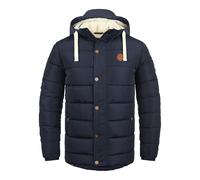 BLEND Frederic Men's Winter Jacket Outdoor Jacket with Teddy Fleece with Hood, Size:L, Colour:Navy (70230)
