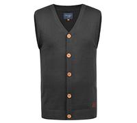 BLEND Lennardo Men's Sweater Vest Sleeveless Knit Pullover with V-Neck, Size:M, Colour:Charcoal (70818)