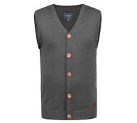 BLEND Lennardo Men's Sweater Vest Sleeveless Knit Pullover with V-Neck, Size:S, Colour:Pewter Mix (70817)